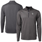 San Diego Padres Cutter & Buck Virtue Eco Pique Micro Stripe Quarter-Zip Jacket - Black Jackets