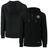 New York Mets Cutter & Buck Roam Eco Recycled Tri-Blend Half-Zip Hoodie - Black Hoodies