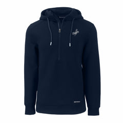 Los Angeles Dodgers Cutter & Buck Roam Eco Recycled Tri-Blend Half-Zip Hoodie - Navy Hoodies