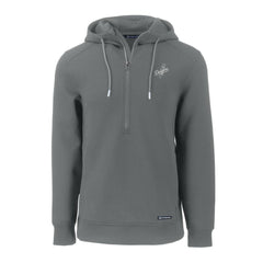 Los Angeles Dodgers Cutter & Buck Roam Eco Recycled Tri-Blend Half-Zip Hoodie - Gray Hoodies