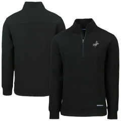 Los Angeles Dodgers Cutter & Buck Roam Eco Quarter-Zip Jacket - Black Jackets