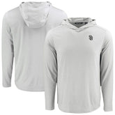 San Diego Padres Cutter & Buck Coastline Epic Comfort Eco Recycled Hoodie T-Shirt - Gray Hoodies