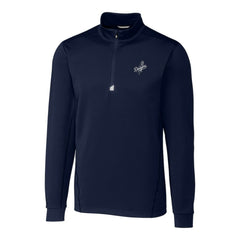 Los Angeles Dodgers Cutter & Buck Big & Tall Traverse Stretch Quarter-Zip Pullover Top - Navy Pullover