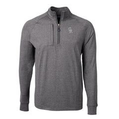 Colorado Rockies Cutter & Buck Big & Tall Adapt Eco Raglan Quarter-Zip Jacket - Heather Black Jackets