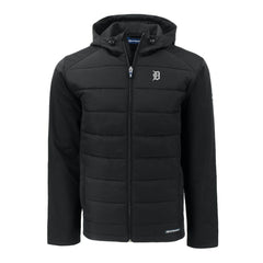 Detroit Tigers Cutter & Buck Big & Tall Evoke Hybrid Eco Softshell Recycled Full-Zip Jacket - Black Jackets