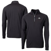 San Francisco Giants Cutter & Buck Big & Tall Adapt Eco DryTec Raglan Quarter-Zip Jacket - Black Jackets