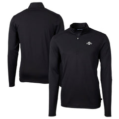 San Francisco Giants Cutter & Buck Big & Tall Virtue Eco Pique Quarter-Zip Jacket - Black Jackets