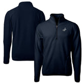 Los Angeles Dodgers Cutter & Buck Big & Tall Cascade Eco Fleece Quarter-Zip Jacket - Navy Jackets