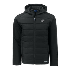 Los Angeles Dodgers Cutter & Buck Big & Tall Evoke Hybrid Eco Softshell Recycled Full-Zip Hooded PrimaLoft Jacket - Black Jackets