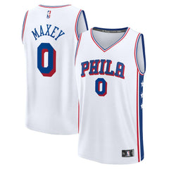NBA Tyrese Maxey Philadelphia 76ers Youth Fast Break Replica Player Jersey - Association Edition - White