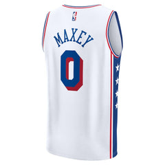 NBA Tyrese Maxey Philadelphia 76ers Youth Fast Break Replica Player Jersey - Association Edition - White