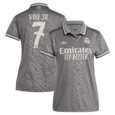 Vini Jr. Real Madrid Originals Women's 2024/25 Third Replica Player Jersey Charcoal