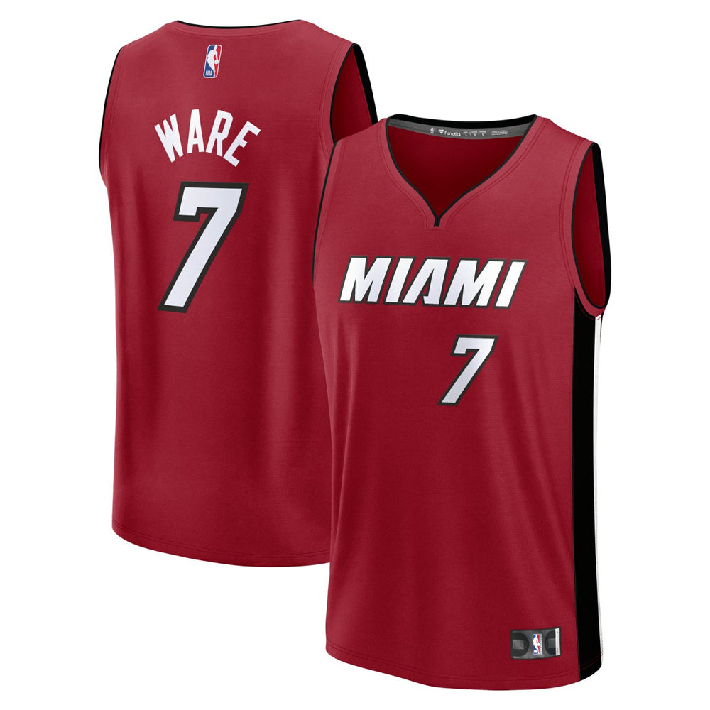 NBA Kel'el Ware Miami Heat Youth Fast Break Player Jersey - Statement Edition - Red