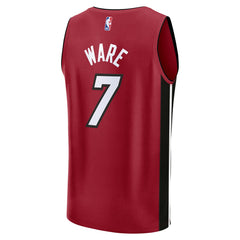 NBA Kel'el Ware Miami Heat Youth Fast Break Player Jersey - Statement Edition - Red