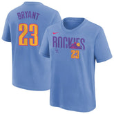 Kris Bryant Colorado Rockies Nike Youth Fuse City Connect Name & Number T-Shirt - Light Blue T-shirts