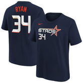 Nolan Ryan Houston Astros Nike Youth Fuse City Connect Name & Number T-Shirt - Navy T-shirts