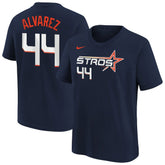 Yordan Alvarez Houston Astros Nike Youth Fuse City Connect Name & Number T-Shirt - Navy T-shirts
