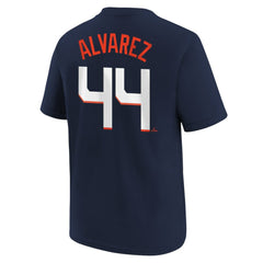 Yordan Alvarez Houston Astros Nike Youth Fuse City Connect Name & Number T-Shirt - Navy T-shirts