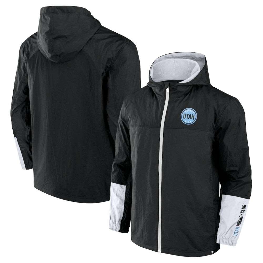 NHL Utah Mammoth Fanatics Crash the Net Full-Zip Hoodie Jacket - Black