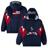 NHL Winnipeg Jets OVO x Starter Half-Zip Hooded Jacket - Navy