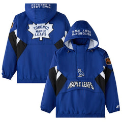 NHL Toronto Maple Leafs OVO x Starter Half-Zip Hooded Jacket - Blue