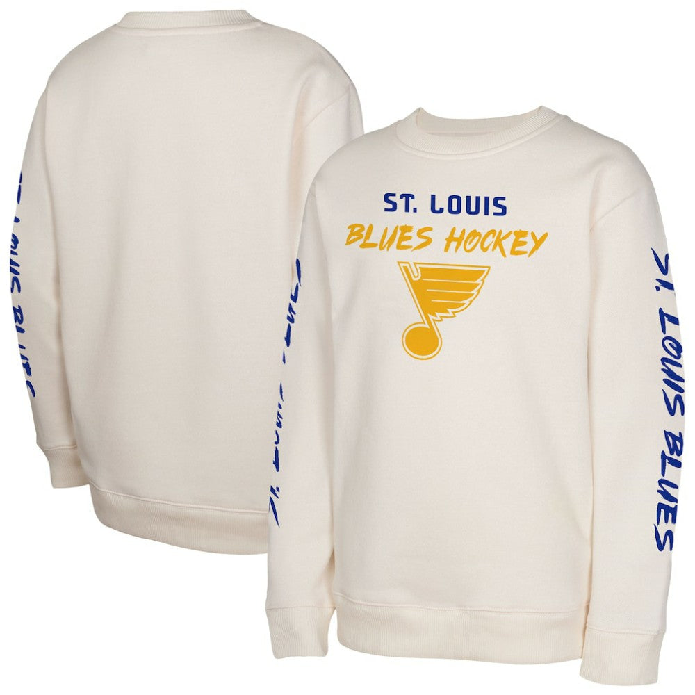 NHL St. Louis Blues Youth Star Power Pullover Sweatshirt - Cream