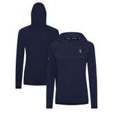 NHL Seattle Kraken Levelwear Women's Raven Insignia Core Quarter-Zip Jacket - Deep Sea Blue