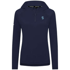 NHL Seattle Kraken Levelwear Women's Raven Insignia Core Quarter-Zip Jacket - Deep Sea Blue