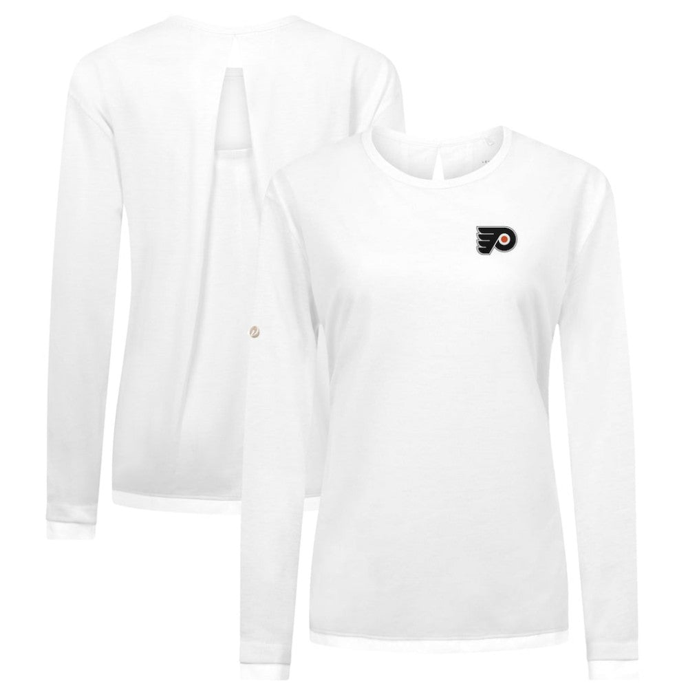 NHL Philadelphia Flyers Levelwear Women's Sequoia Primary Logo Long Sleeve T-Shirt - White