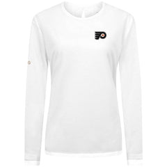 NHL Philadelphia Flyers Levelwear Women's Sequoia Primary Logo Long Sleeve T-Shirt - White