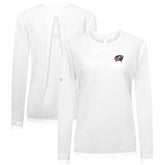 NHL Columbus Blue Jackets Levelwear Women's Sequoia Primary Logo Long Sleeve T-Shirt - White