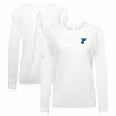 NHL St. Louis Blues Levelwear Women's Sequoia Primary Logo Long Sleeve T-Shirt - White