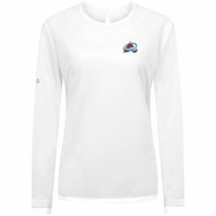 NHL Colorado Avalanche Levelwear Women's Sequoia Primary Logo Long Sleeve T-Shirt - White