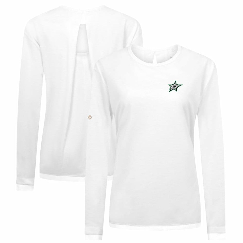 NHL Dallas Stars Levelwear Women's Sequoia Primary Logo Long Sleeve T-Shirt - White