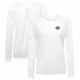 NHL Montreal Canadiens Levelwear Women's Sequoia Primary Logo Long Sleeve T-Shirt - White