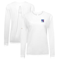 NHL New York Rangers Levelwear Women's Sequoia Primary Logo Long Sleeve T-Shirt - White
