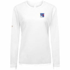 NHL New York Rangers Levelwear Women's Sequoia Primary Logo Long Sleeve T-Shirt - White