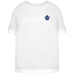 NHL Toronto Maple Leafs Levelwear Women's Tulip Primary Logo T-Shirt - White