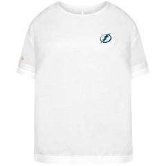 NHL Tampa Bay Lightning Levelwear Women's Tulip Primary Logo T-Shirt - White