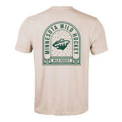 NHL Minnesota Wild Levelwear Richmond Stained Glass T-Shirt - Khaki