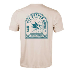 NHL San Jose Sharks Levelwear Richmond Stained Glass T-Shirt - Khaki