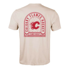 NHL Calgary Flames Levelwear Richmond Stained Glass T-Shirt - Khaki
