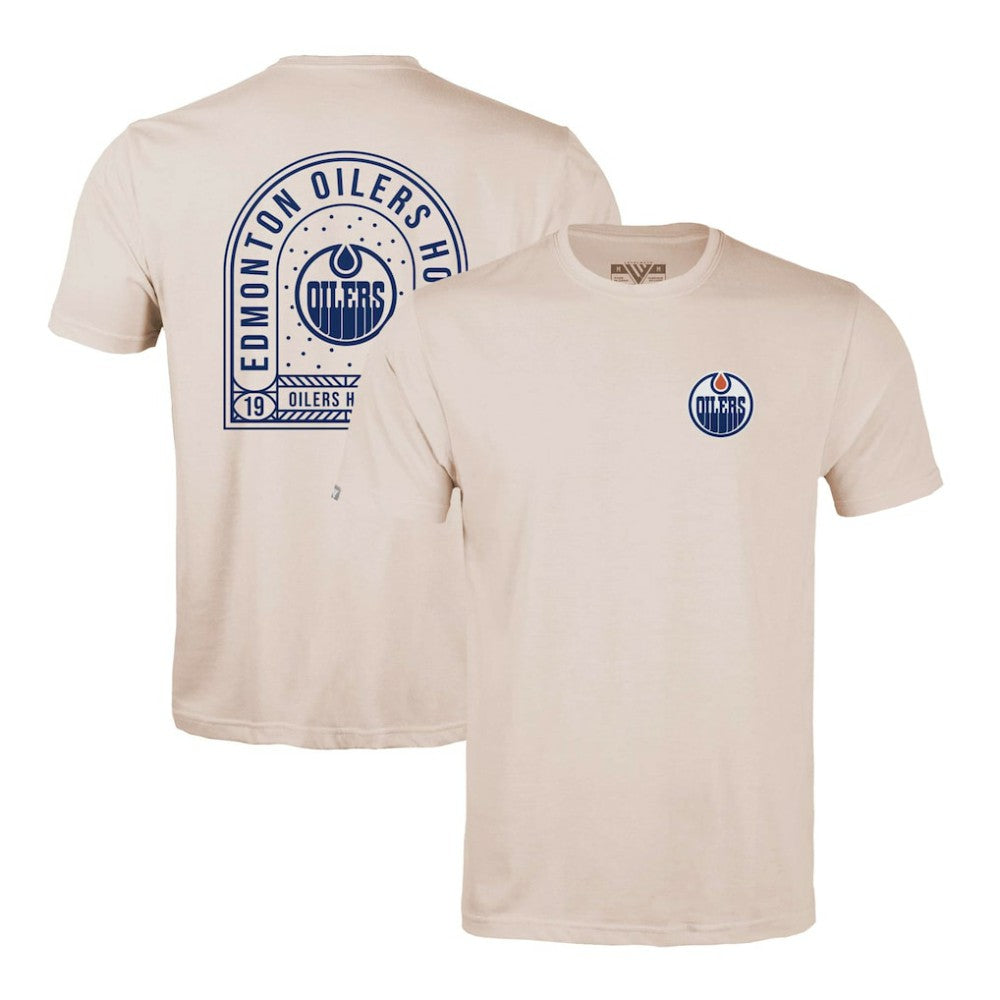 NHL Edmonton Oilers Levelwear Richmond Stained Glass T-Shirt - Khaki