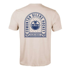 NHL Edmonton Oilers Levelwear Richmond Stained Glass T-Shirt - Khaki