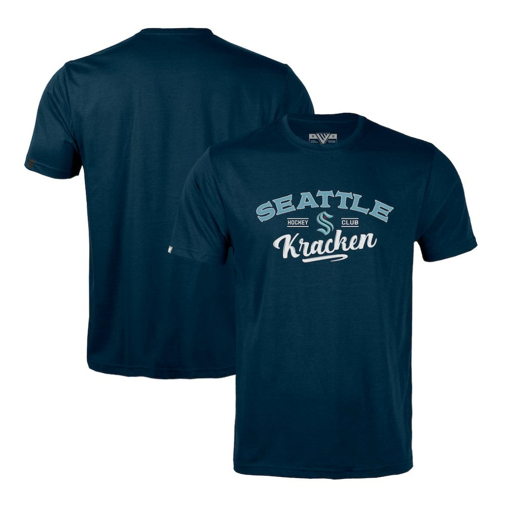 NHL Seattle Kraken Levelwear Richmond Ice Wall T-Shirt - Deep Sea Blue