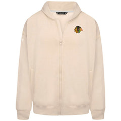 NHL Chicago Blackhawks Levelwear Uphill Stained Glass Full-Zip Hoodie Jacket - Khaki