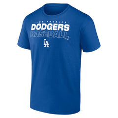 Los Angeles Dodgers Stacked Baseball T-Shirt - Royal T-shirts