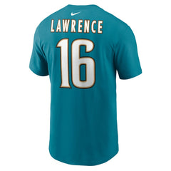 Trevor Lawrence Jacksonville Jaguars Throwback Name & Number T-Shirt Teal