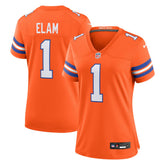 NFL Jason Elam Denver Broncos Women's Mile High Collection 1977 Throwback Retired Player Game Jersey - Orange