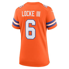NFL P.J. Locke III Denver Broncos Women's Mile High Collection 1977 Throwback Player Game Jersey - Orange